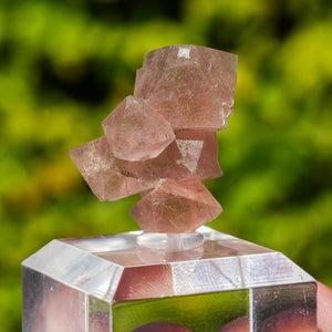 pink fluorite octahedral