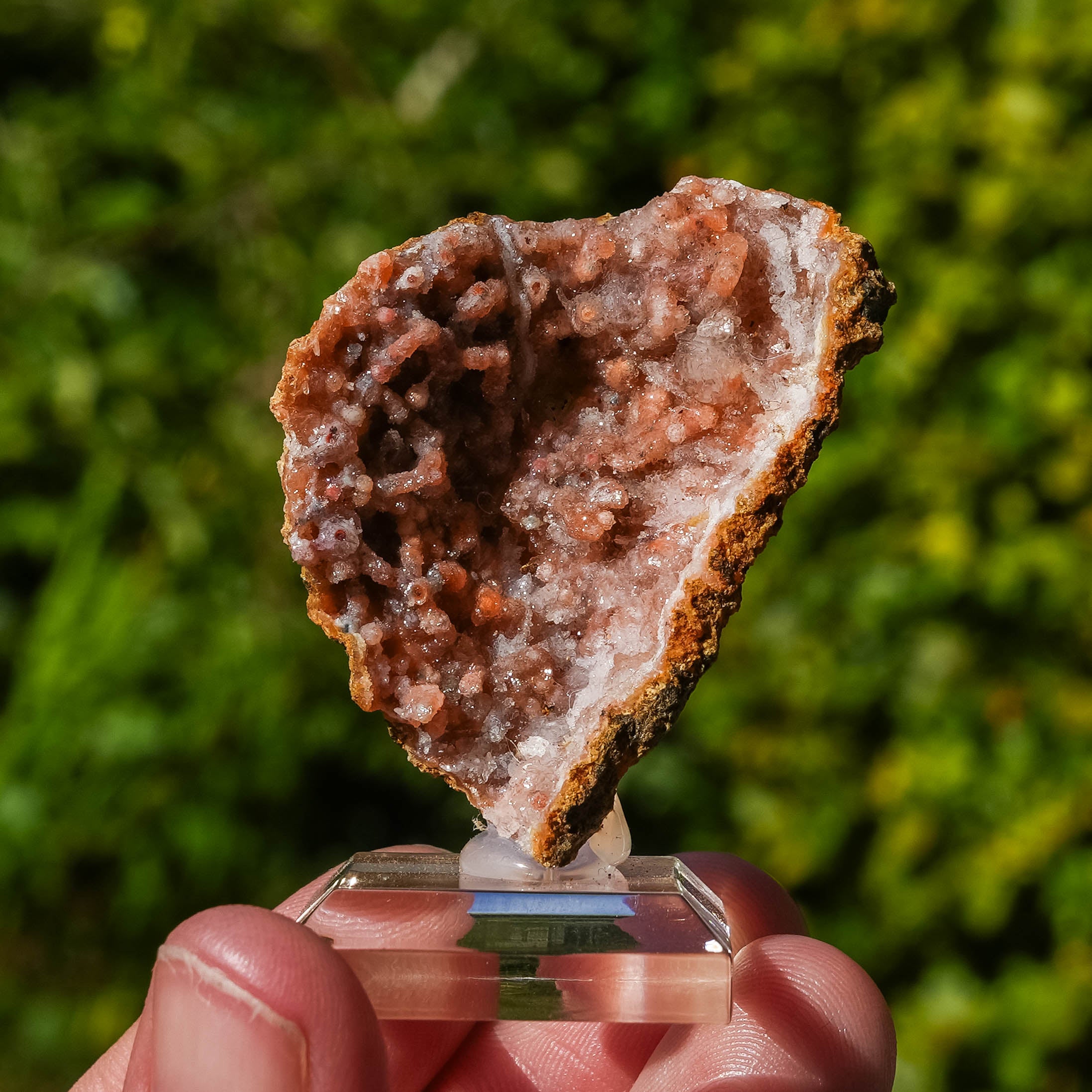 chalcedoon hematiet geode