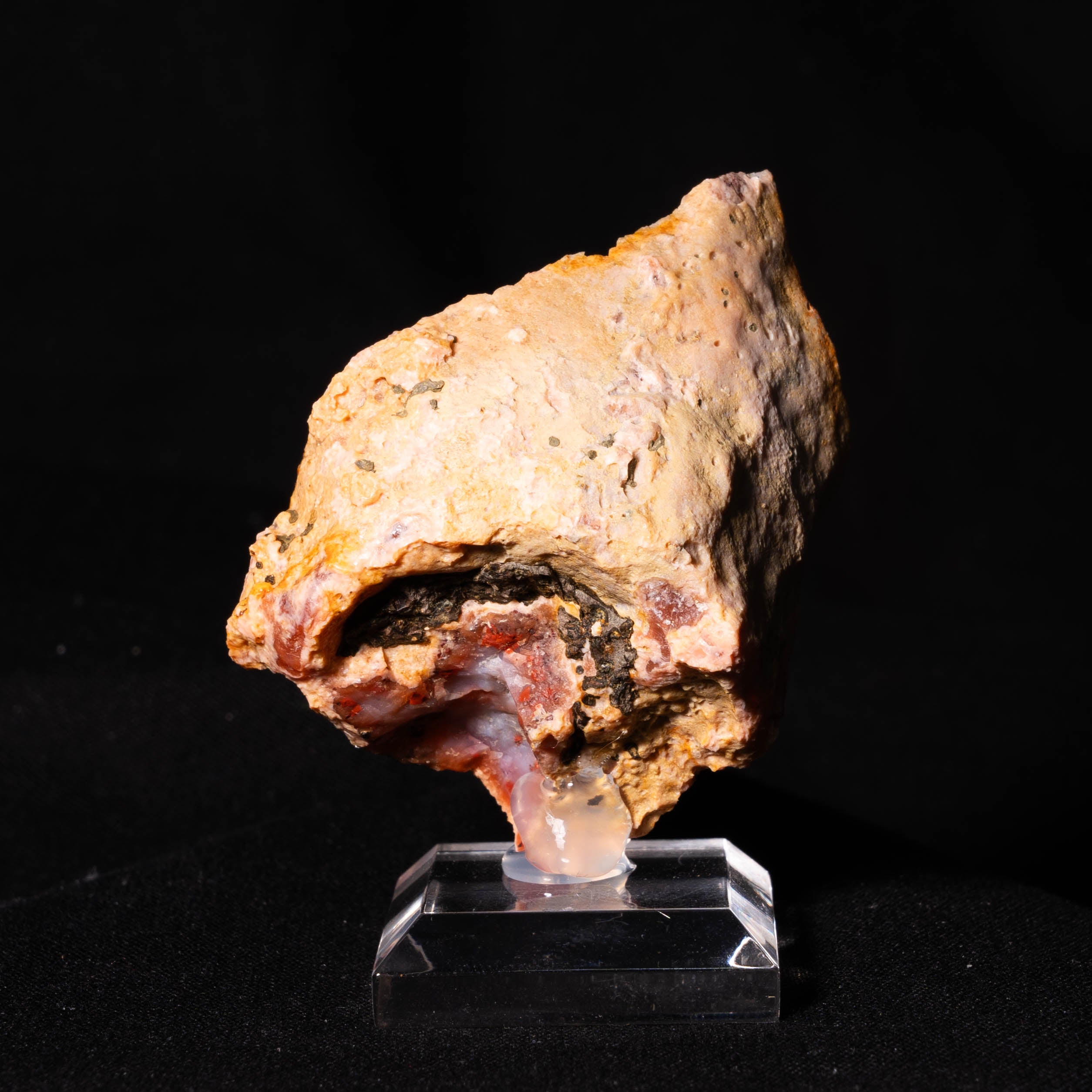 chalcedoon hematiet geode