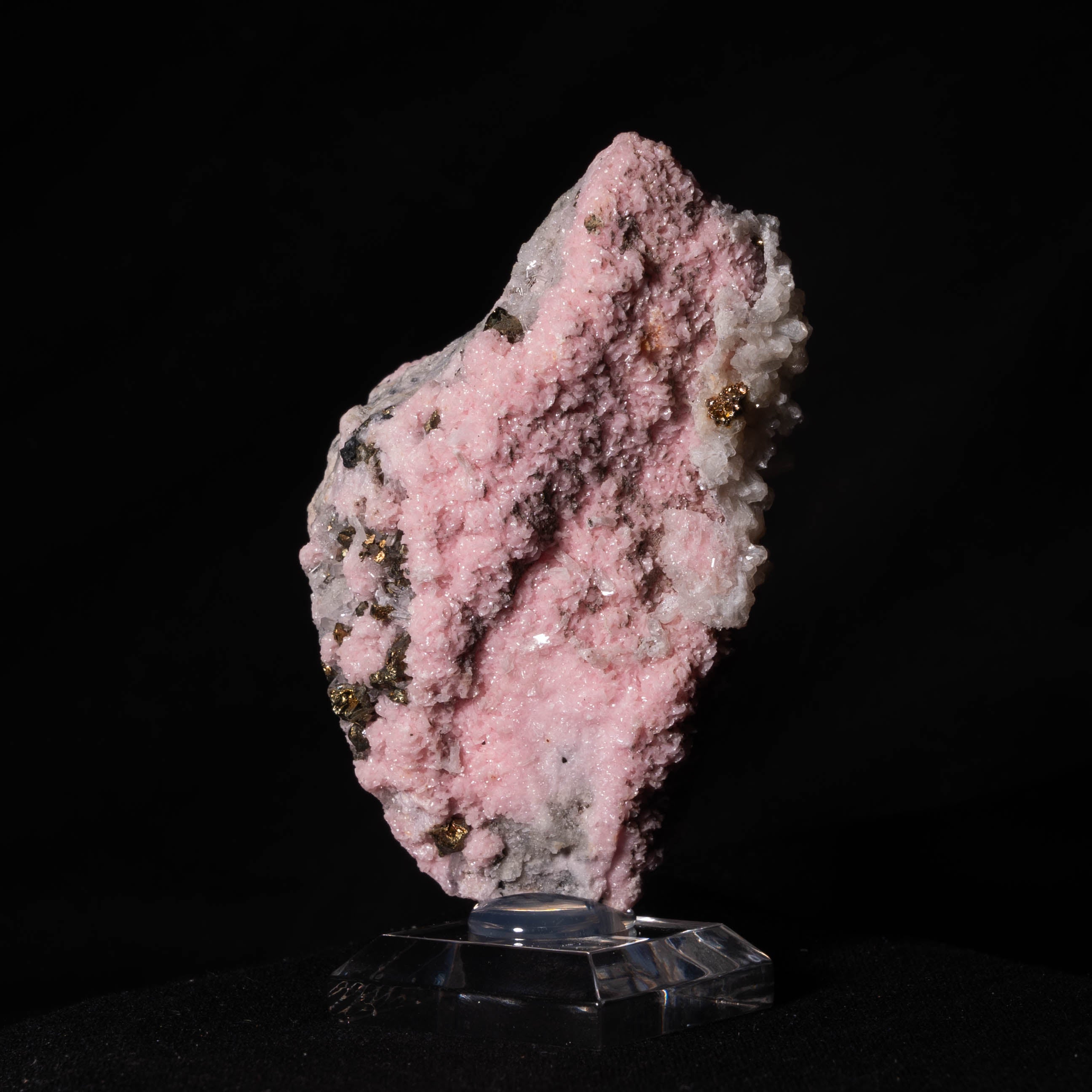 rhodochrosiet kwarts pyriet